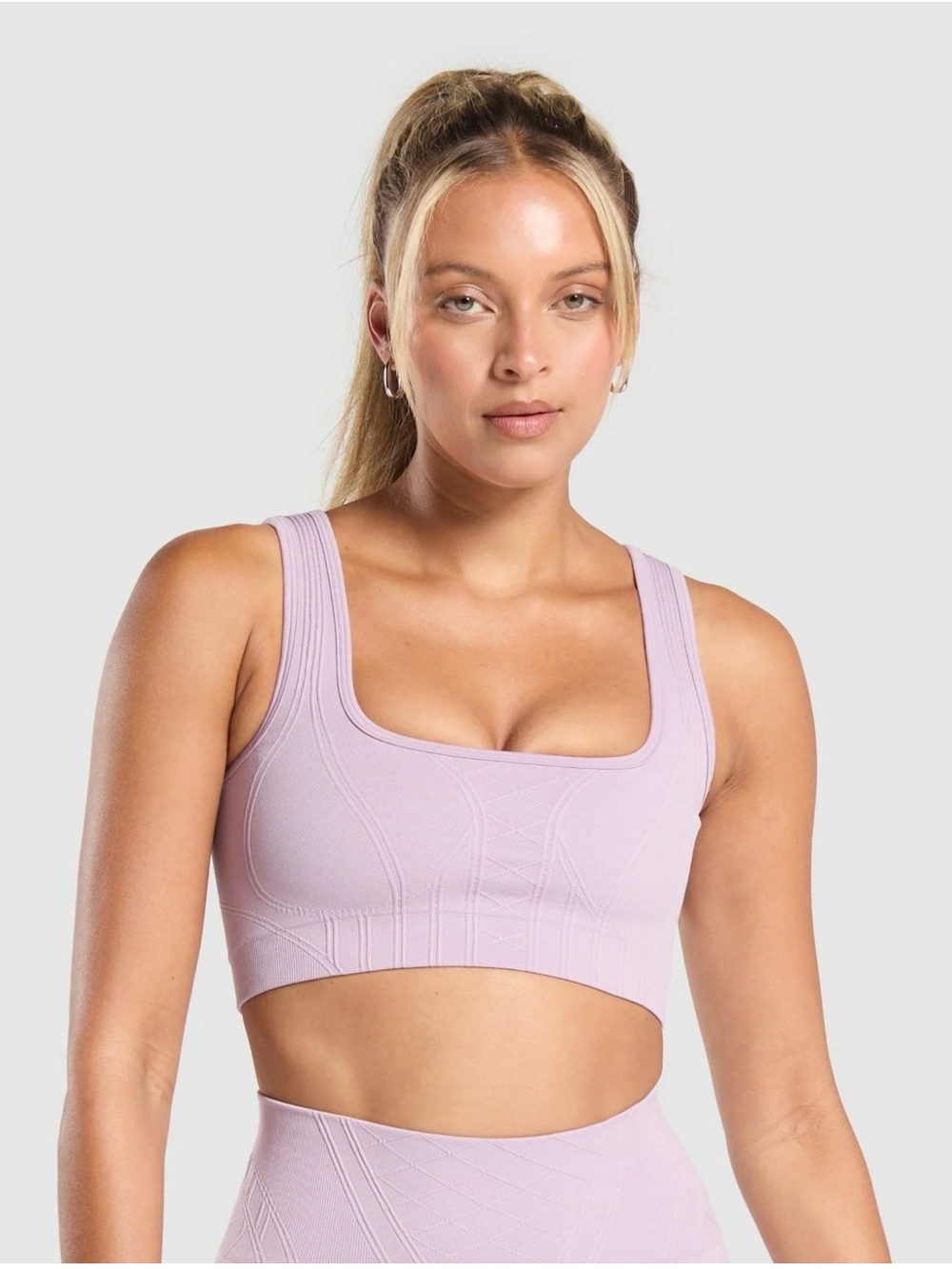 Gymshark Lavender Corset Seamless Sports Bra Sz S